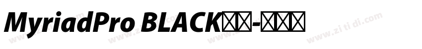 MyriadPro BLACK字体字体转换